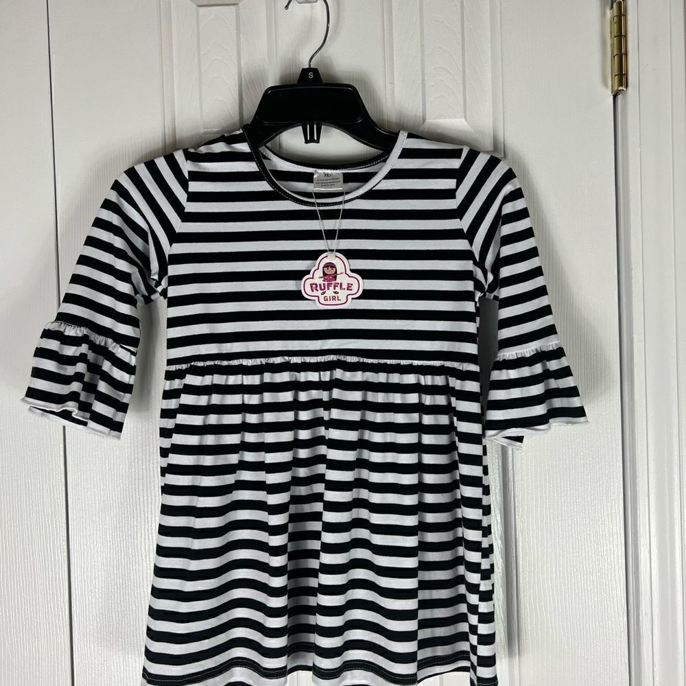 NWT Ruffle Girl Top Tunic Size 7/8